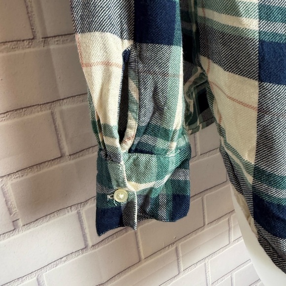 LOFT Green and Blue long sleeves Plaid Shirt/size XXSP - Picture 9 of 11